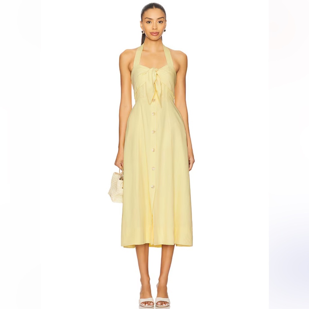 ASTR the label “Katherine” midi dress in yellow - Picture 1 of 6